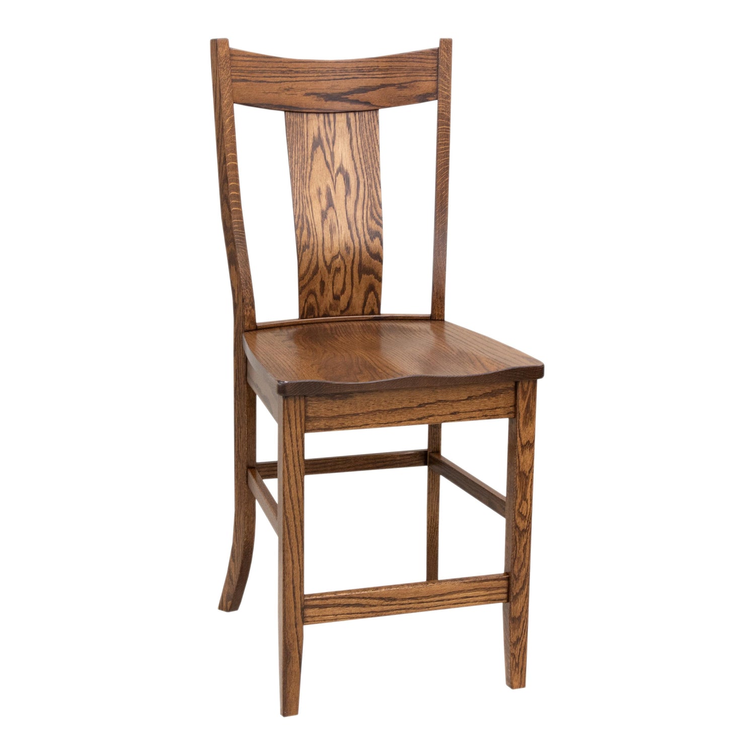 Eagle 24" Oak Wood Stationary Bar Stool | ASB