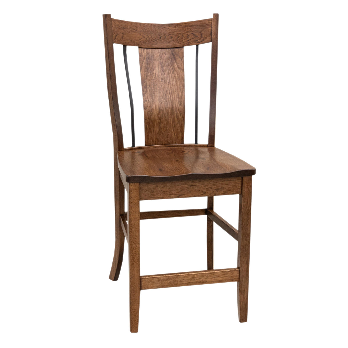 Eagle 24" Hickory Wood Stationary Bar Stool | ASB