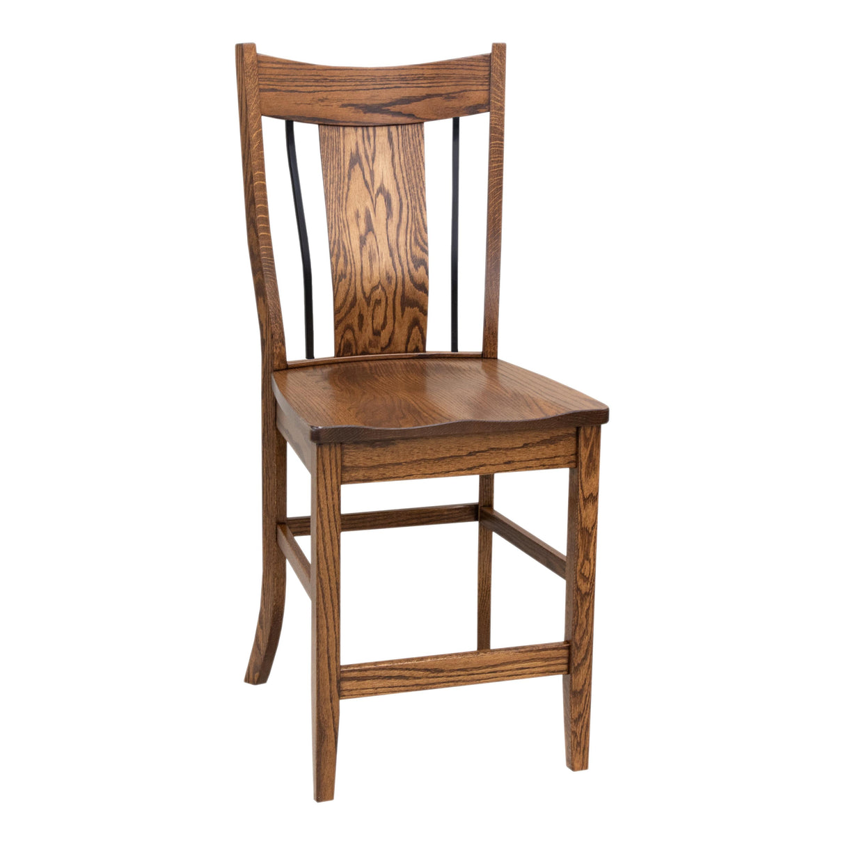 Eagle 24" Oak Wood Stationary Bar Stool | ASB
