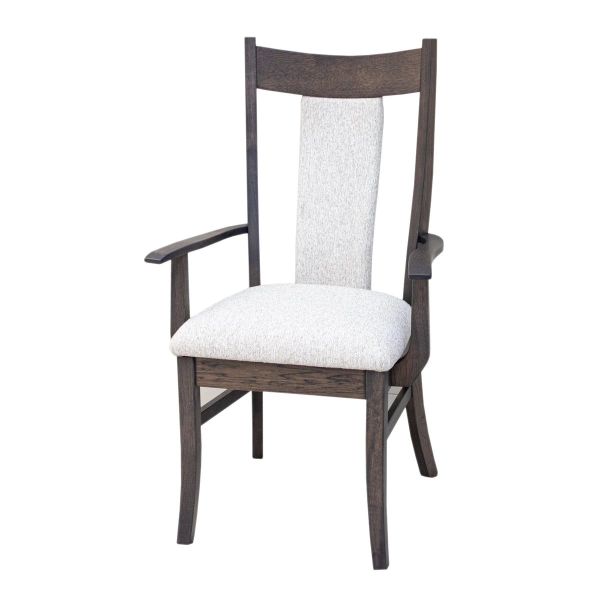 Eagle Hickory Wood Arm Dining Chair with Fabric Back & Seat | GS