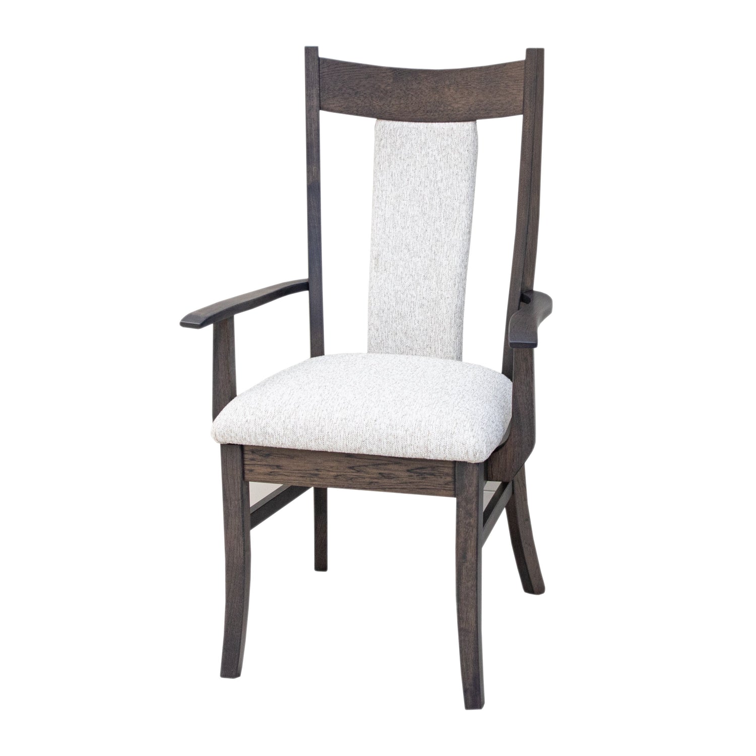 Eagle Hickory Wood Arm Dining Chair with Fabric Back & Seat | GS