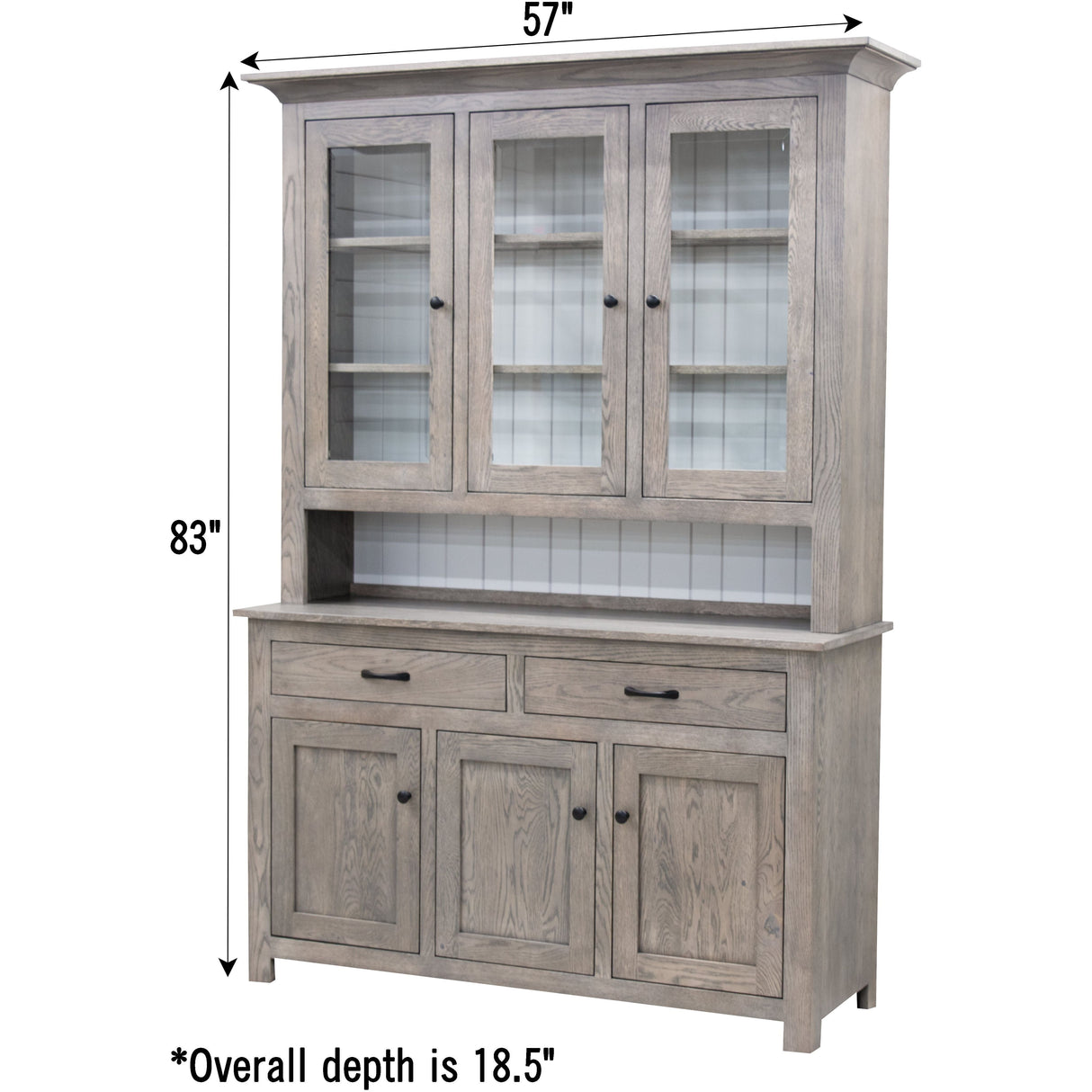 Easton Shaker White Oak Wood Hutch | GRB