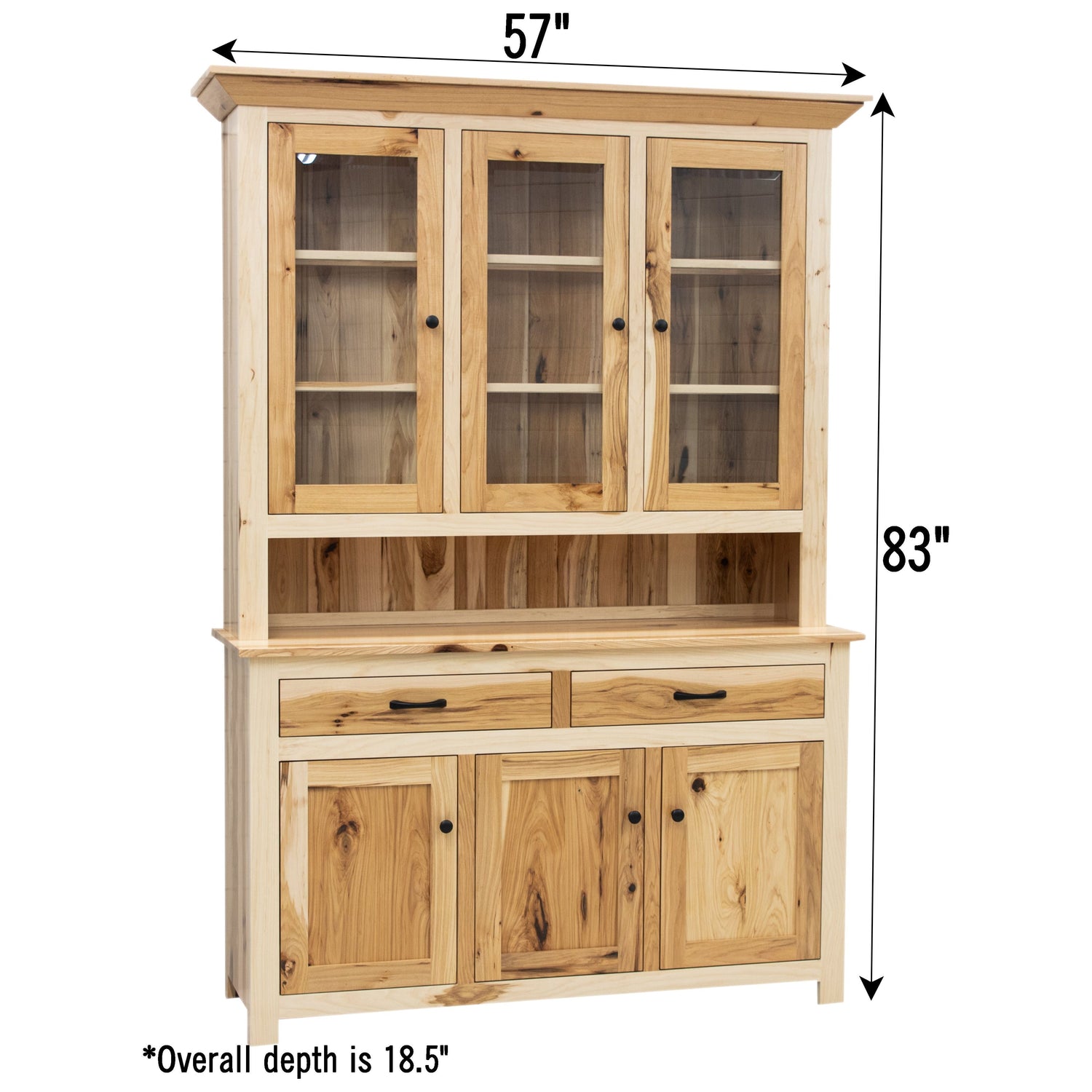 Easton Shaker Hickory Wood Hutch | NAT