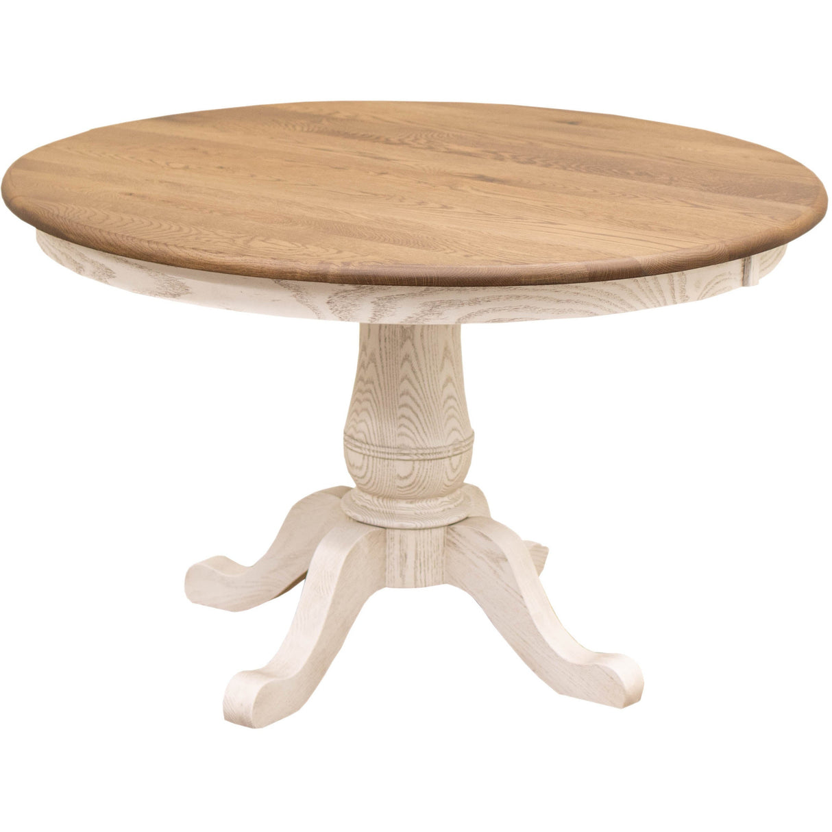 Ellington Round White & Wood Extending Dining Table | O-CS&RWO-CO