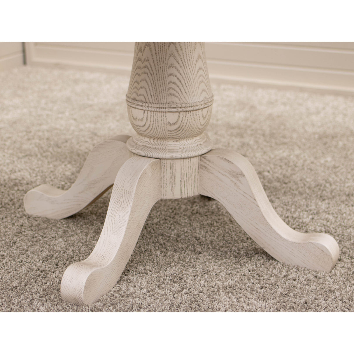 Ellington Round White & Wood Extending Dining Table | O-CS&RWO-CO