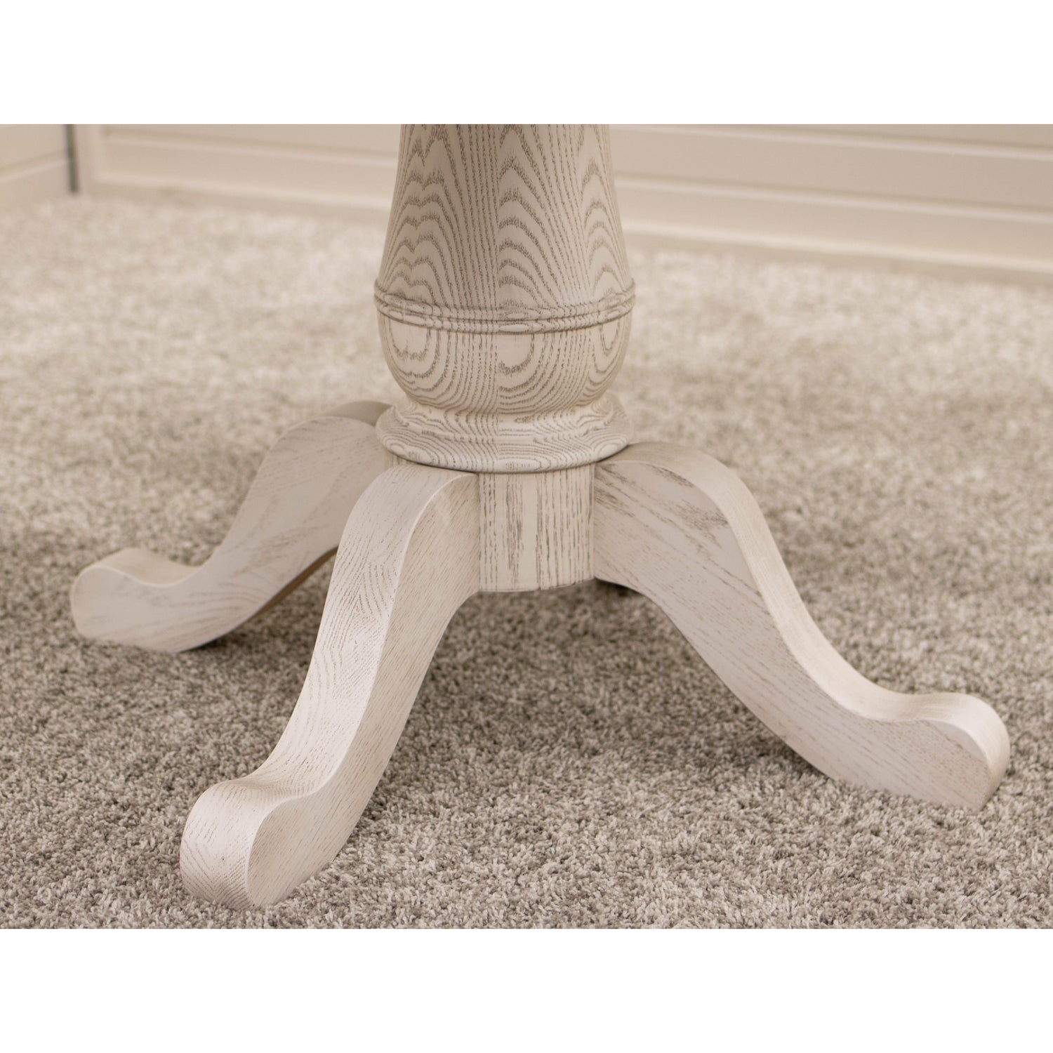 Ellington Round White & Wood Extending Dining Table | O-CS&RWO-CO