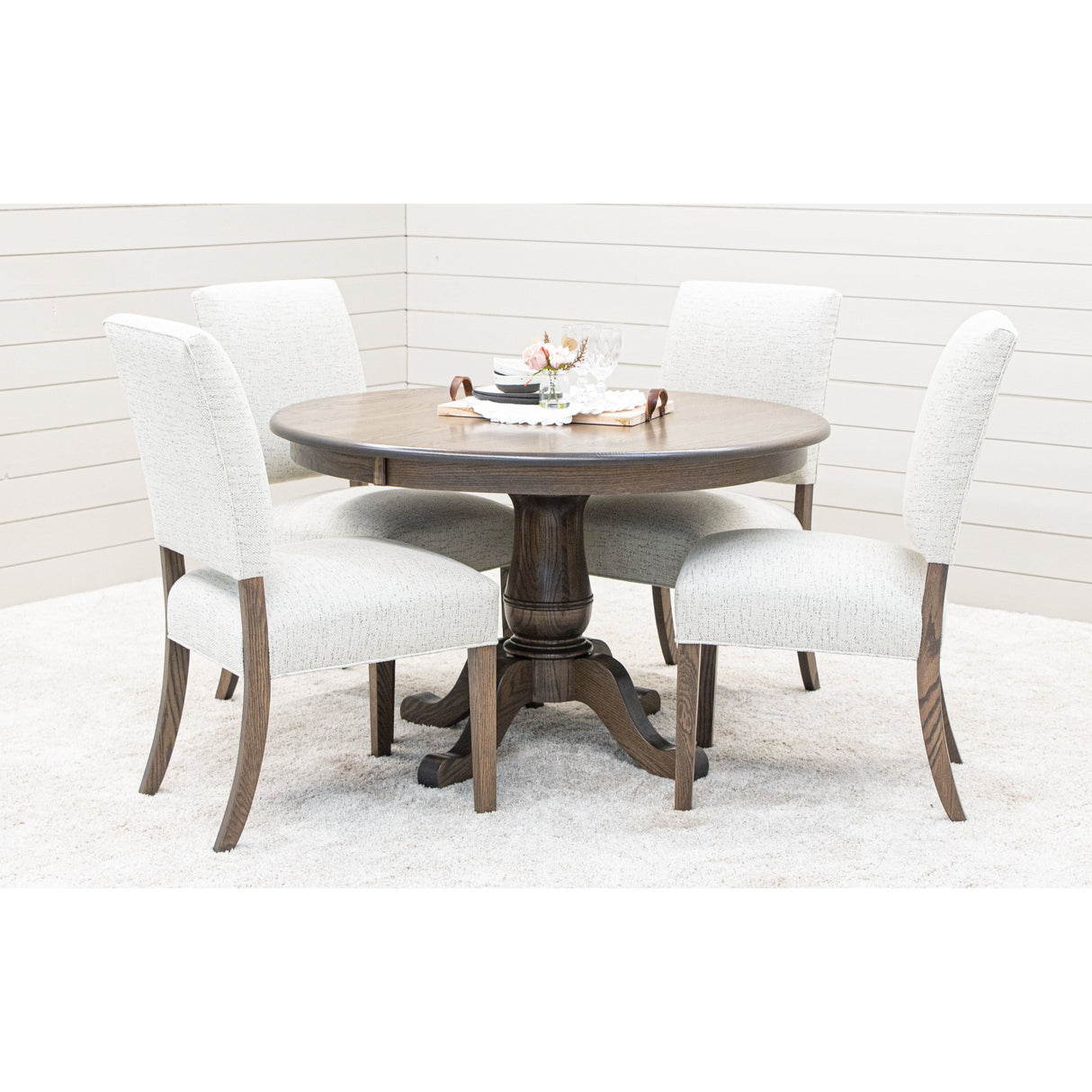 Ellington Round Oak Wood Extending Dining Table | GY