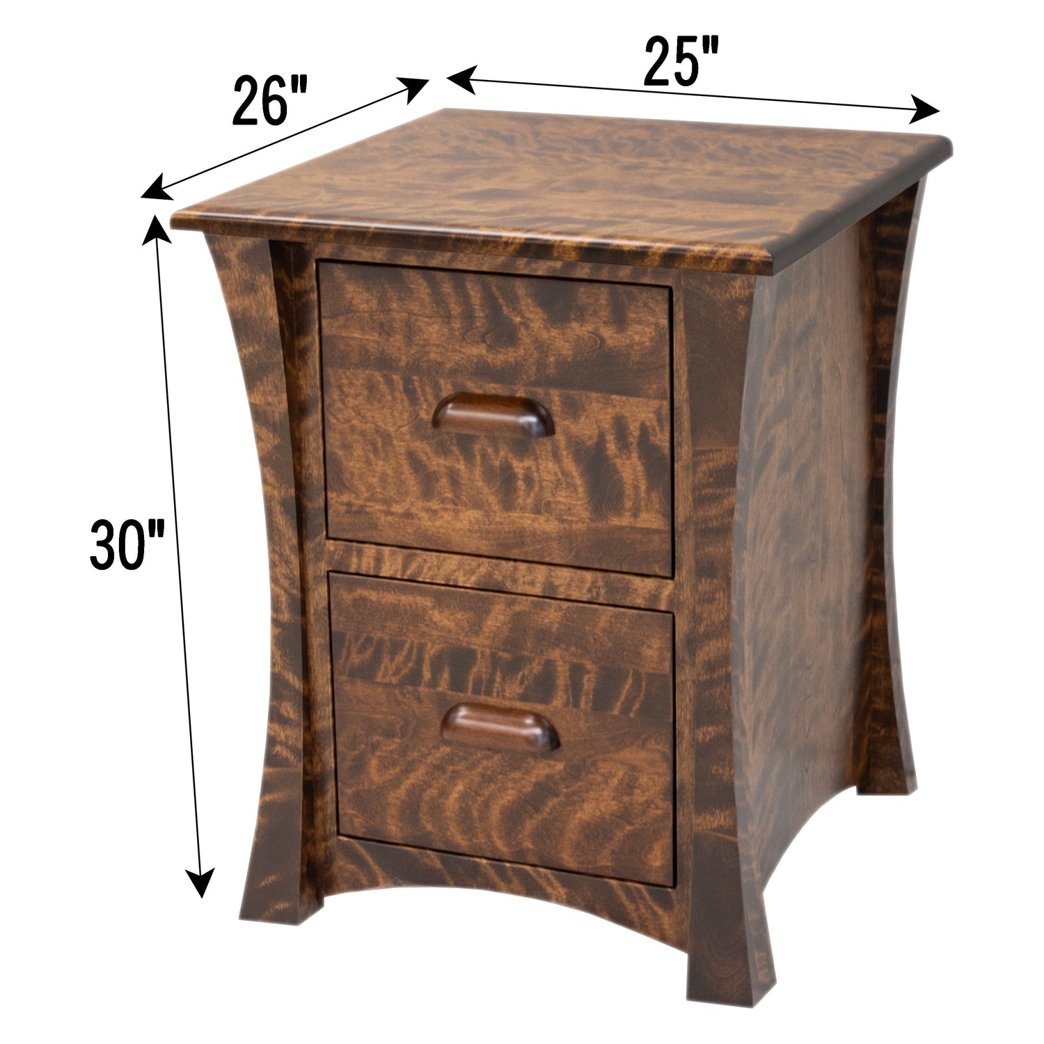 Brooklyn Birch Wood 2-Drawer File Cabinet | ASB