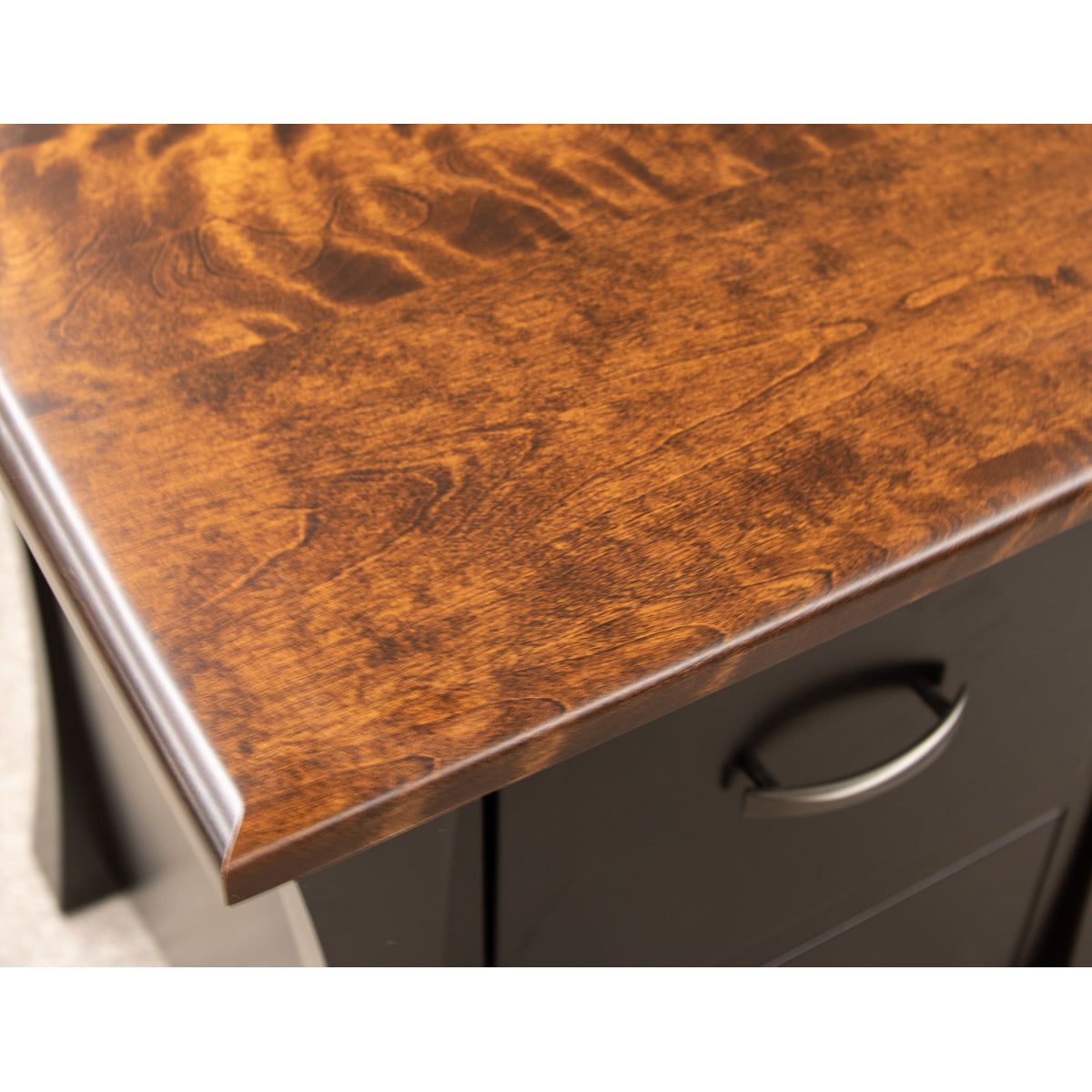 Brooklyn Black & Wood 2-Drawer File Cabinet | M-EB&BIR-ASB