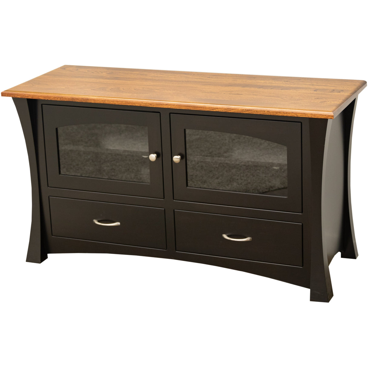 Brooklyn 54" Black & Wood TV Console | M-EB&E-MC