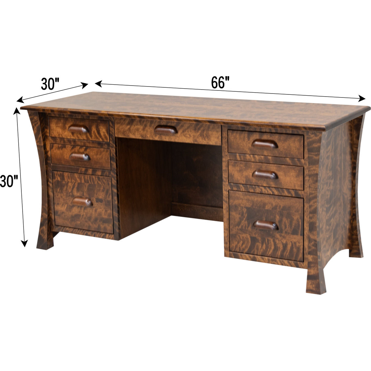 Brooklyn Birch Wood Executive Desk | ASB