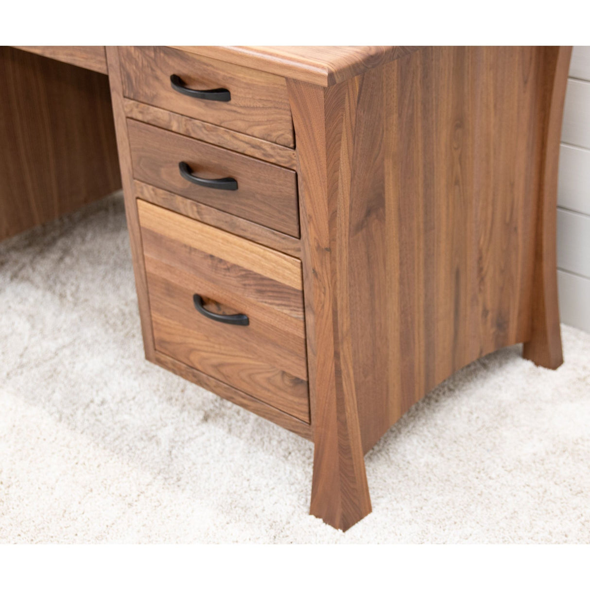 Brooklyn Walnut Wood Flat Wall Desk | NAT