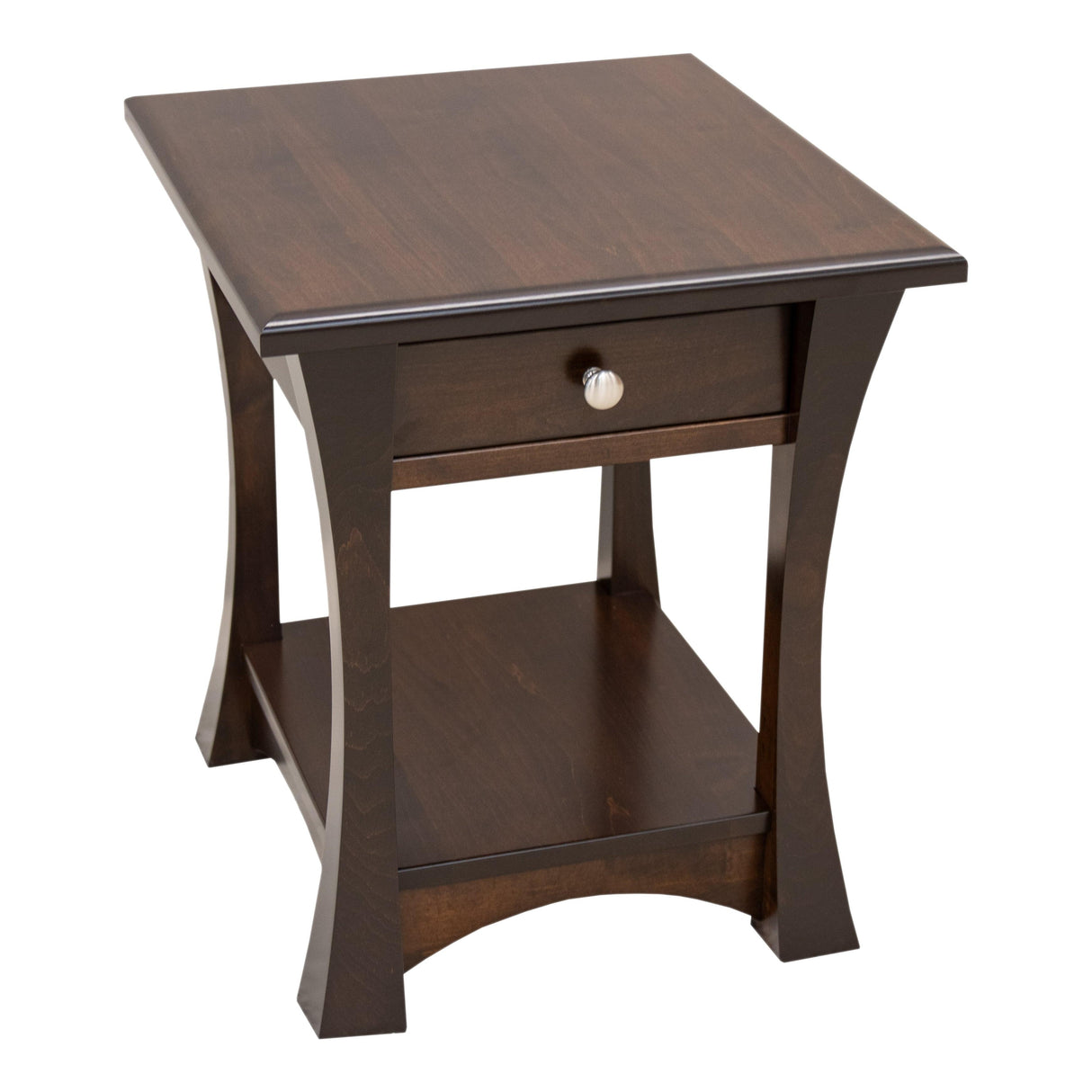 Brooklyn Maple Wood Large Square Open End Table | RT