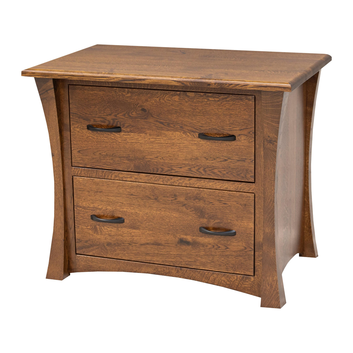 Brooklyn Quarter Sawn White Oak Wood 2-Drawer Lateral File Cabinet | ASB