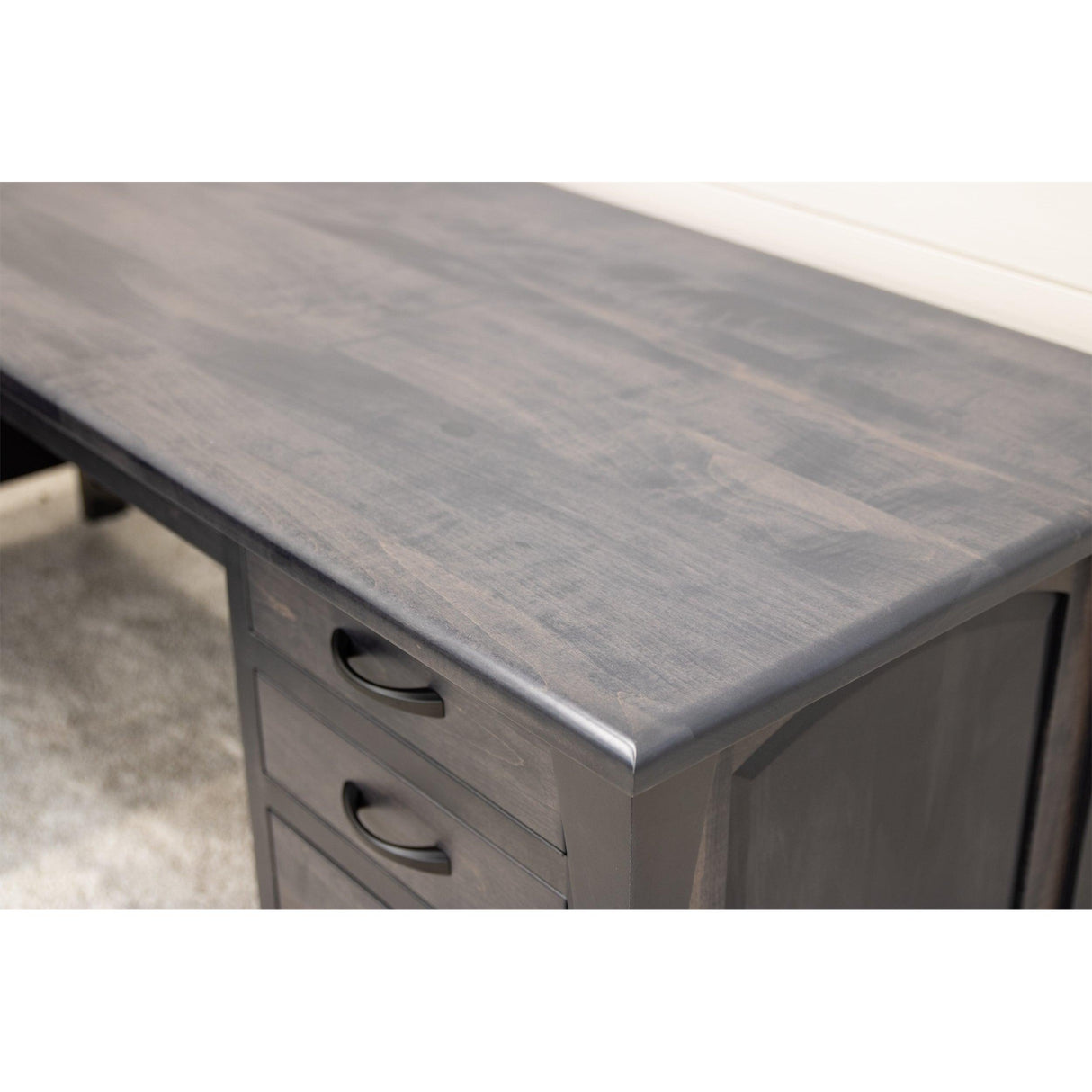Brooklyn Maple Wood L Desk with Paneled Sides | GS