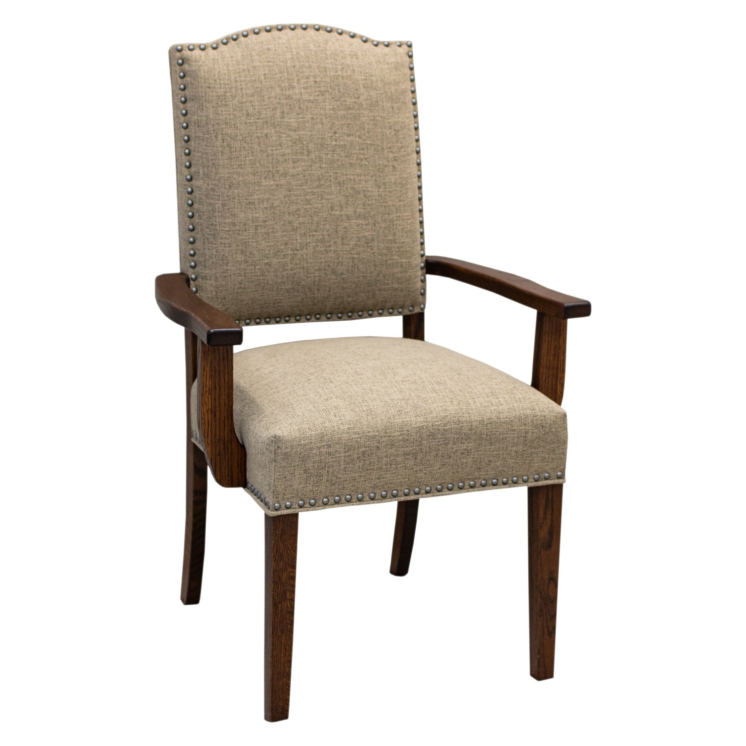 Emerson Upholstered Dining Chair with Wood Arms | C2-3