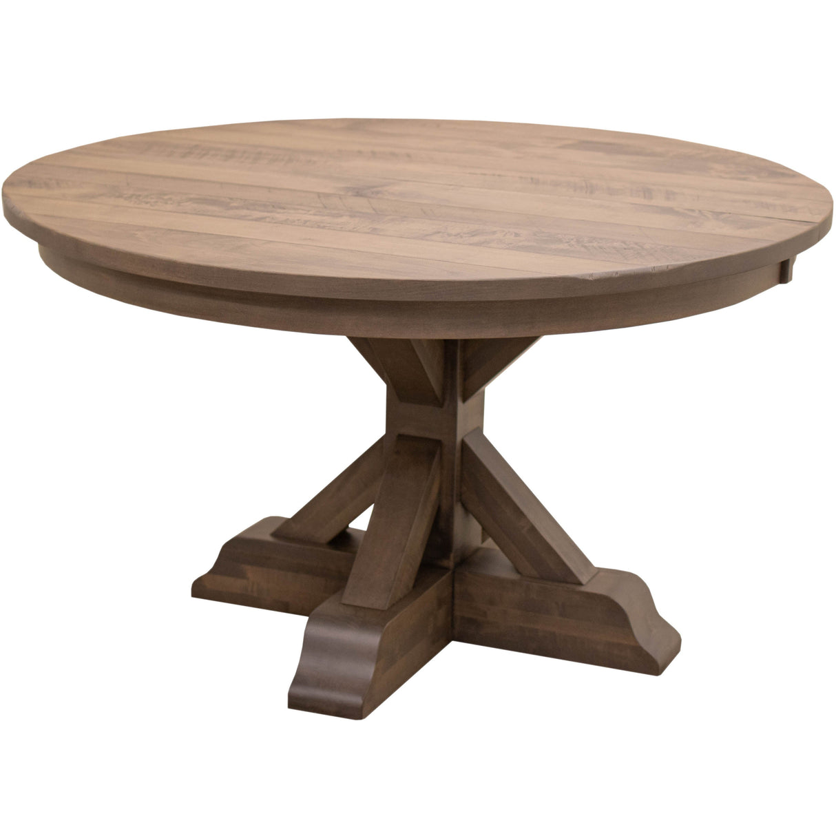 Farmhouse Round Maple Wood Extending Dining Table | DCD
