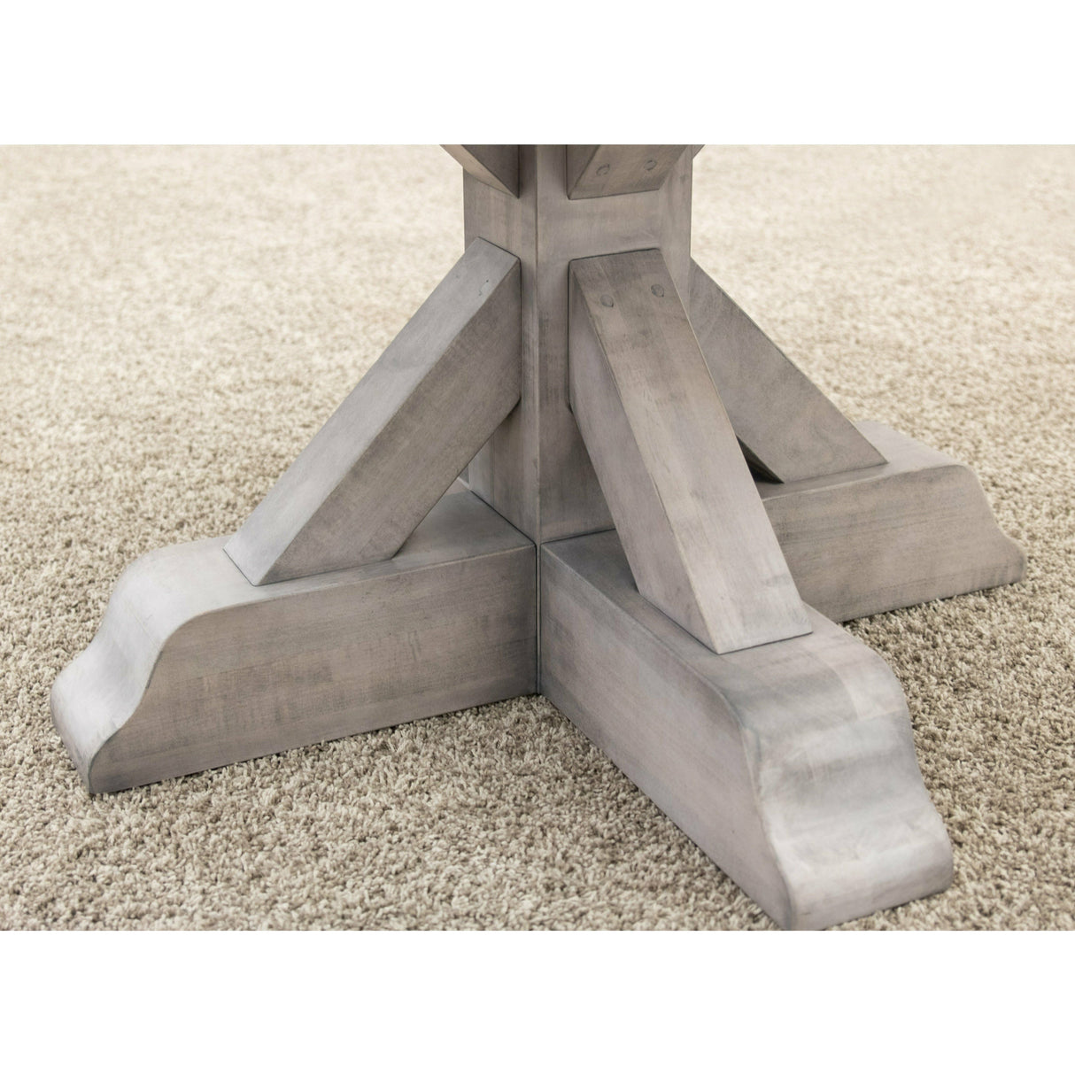 Farmhouse Round White & Wood Extending Dining Table | M-AV&GS