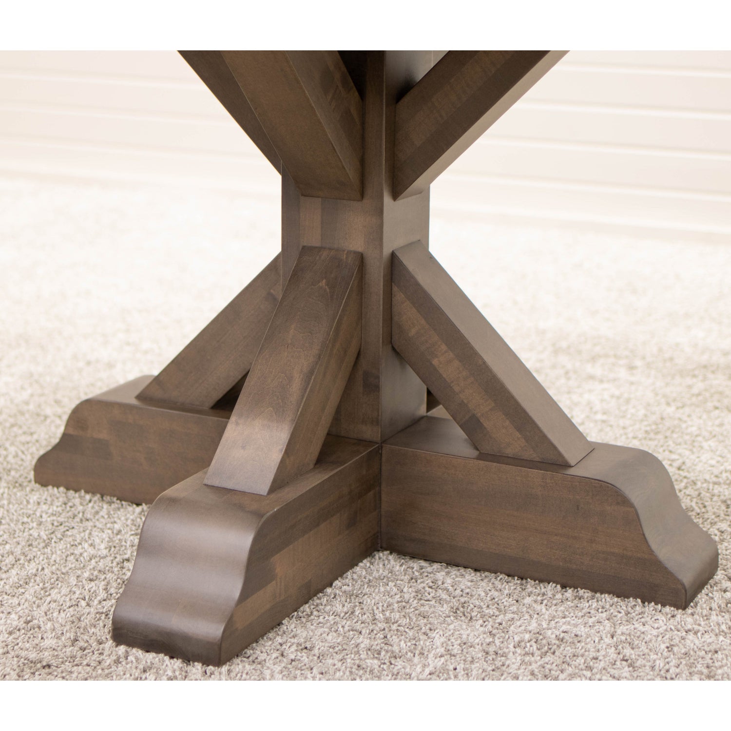 Farmhouse Round Maple Wood Extending Dining Table | DCD