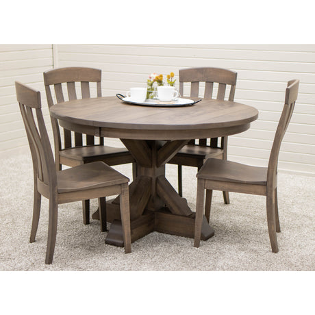 Farmhouse Round Maple Wood Extending Dining Table | DCD