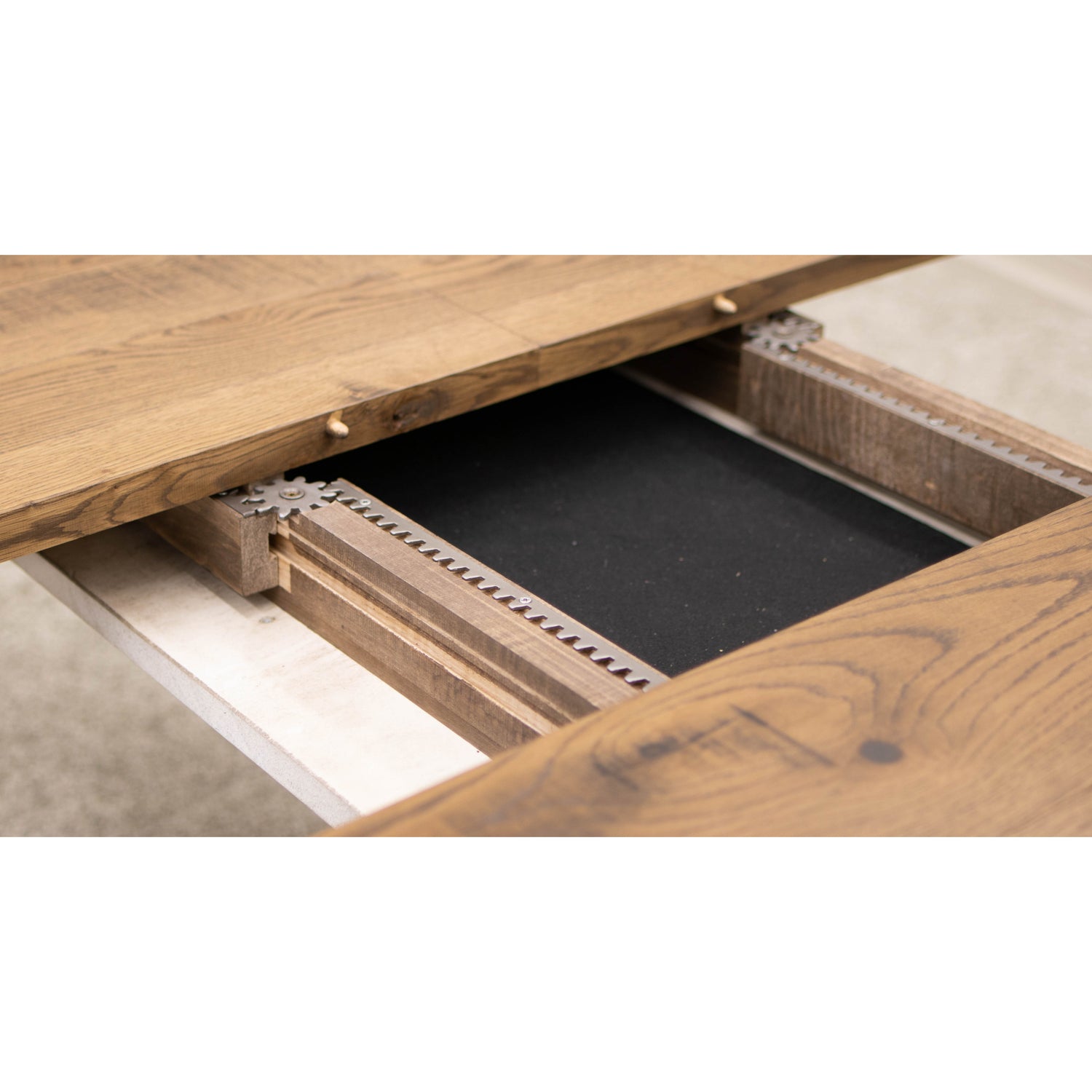 Farmhouse Round White & Wood Extending Dining Table | O-CS&RWO-CO