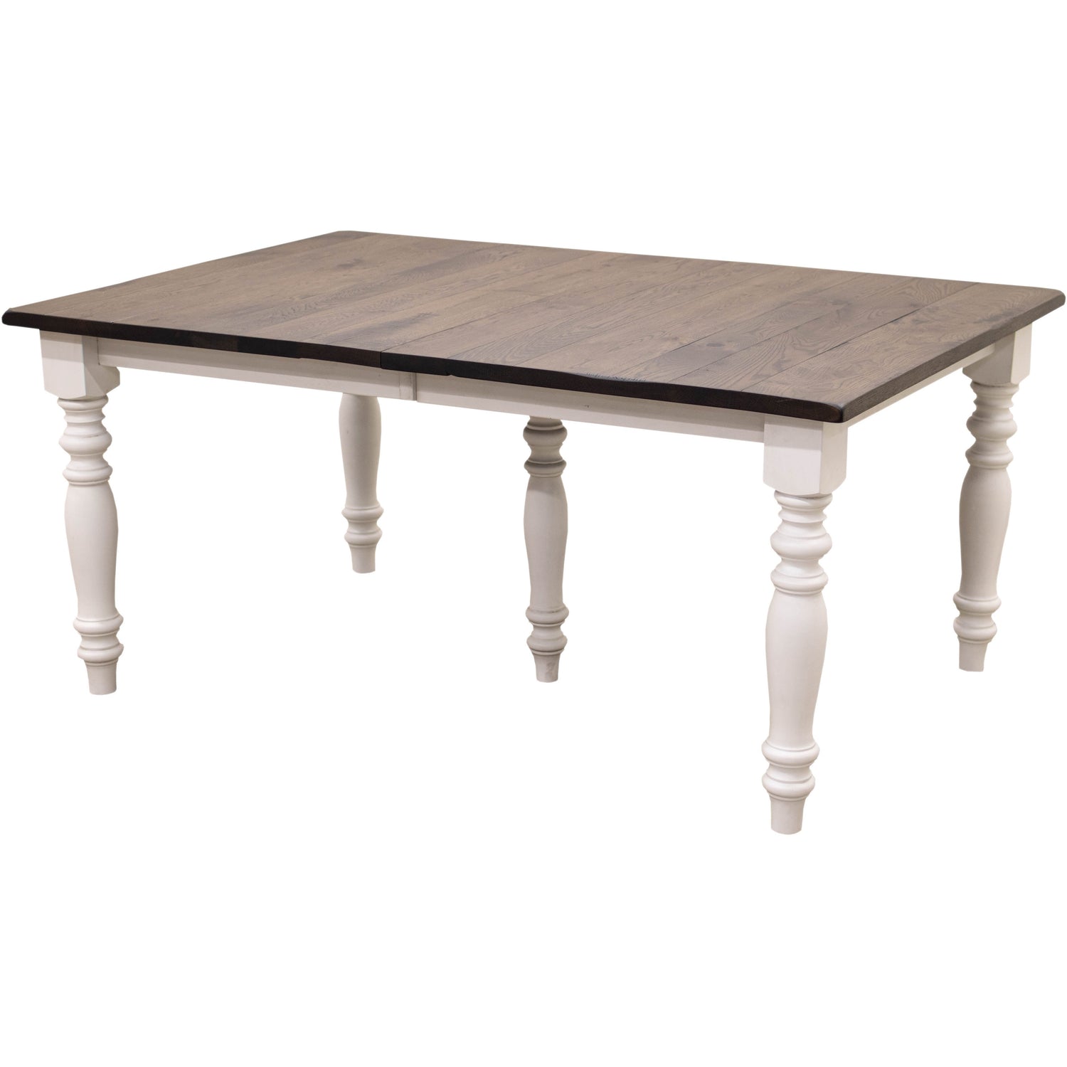Settler's Farm Leg White & Wood Extending Dining Table | M-GW&RWO-SB