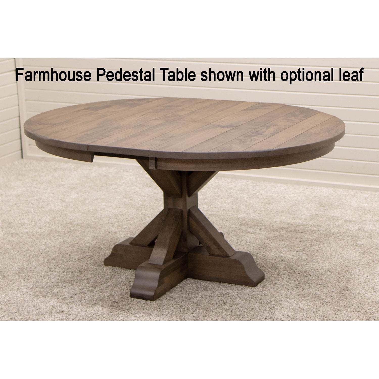 Farmhouse Round White & Wood Extending Dining Table | O-CS&RWO-CO
