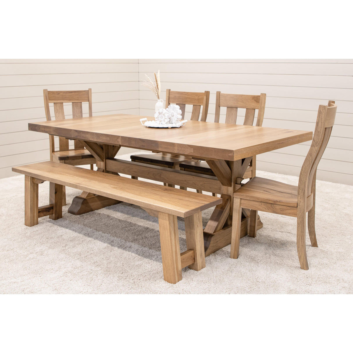 Settler's Hickory Wood Dining Bench | WB