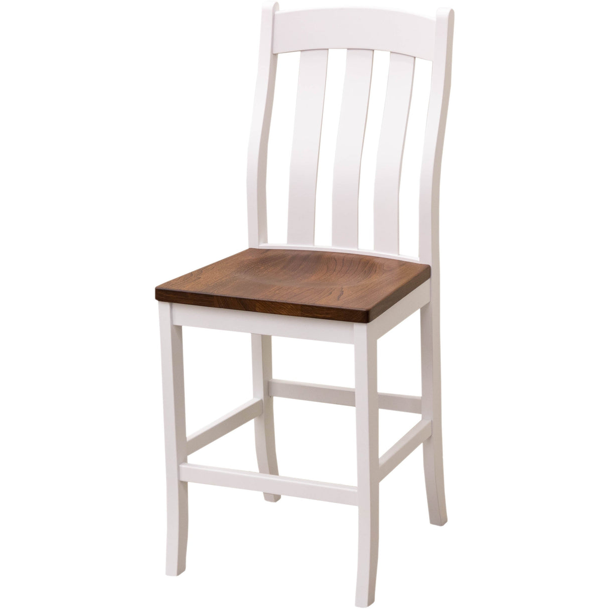 Fostoria White & Wood 24" Stationary Bar Stool | M-DW&E-MC