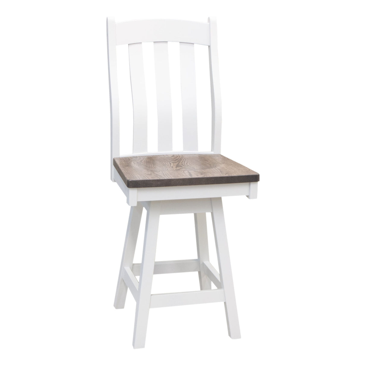 Fostoria White & Wood 24" Swivel Bar Stool | M-DW&RWO-GRB
