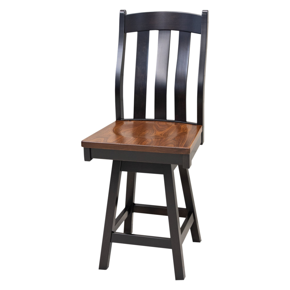 Fostoria Black & Wood 24" Swivel Bar Stool | M-EB&E-MC