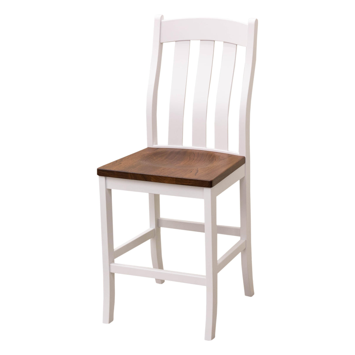 Fostoria White & Wood 24" Stationary Bar Stool | M-DW&E-MC