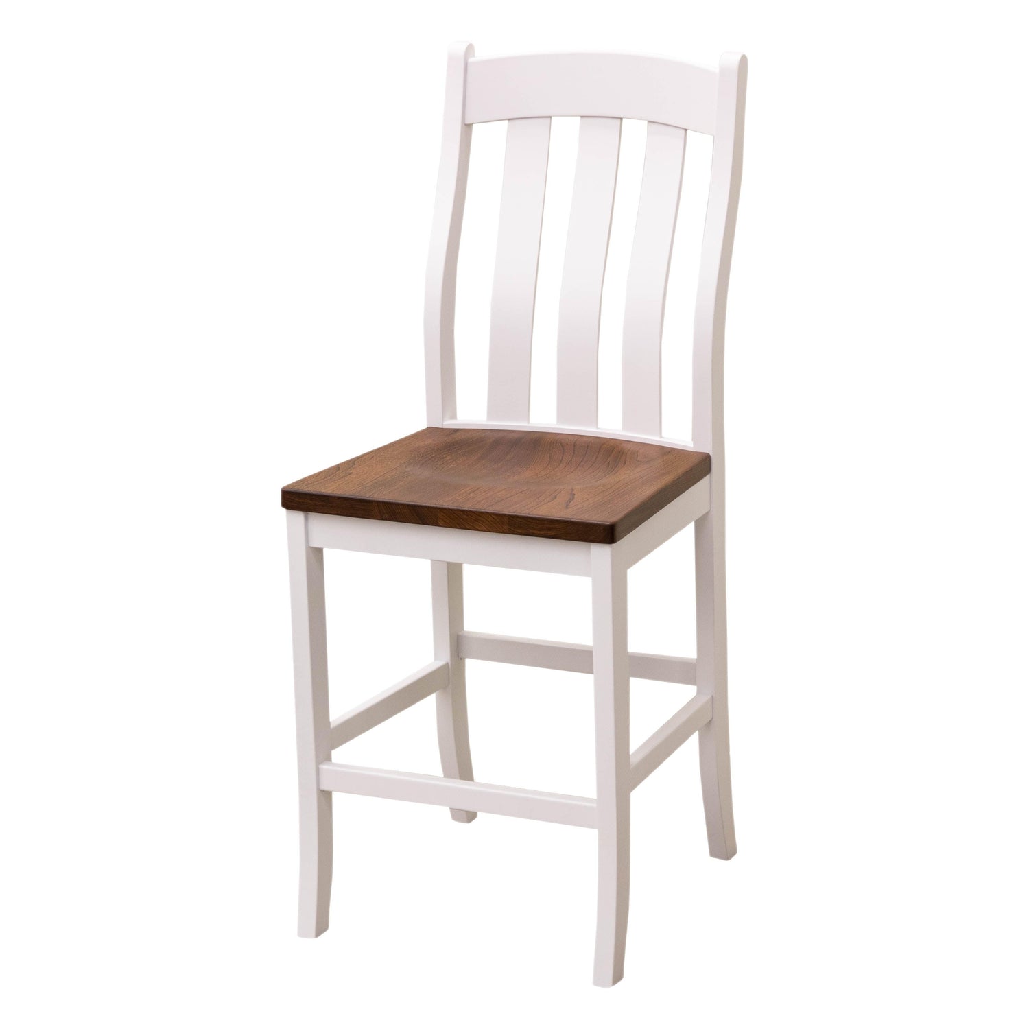 Fostoria White & Wood 24" Stationary Bar Stool | M-DW&E-MC