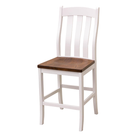 Fostoria White & Wood 24" Stationary Bar Stool | M-DW&E-MC