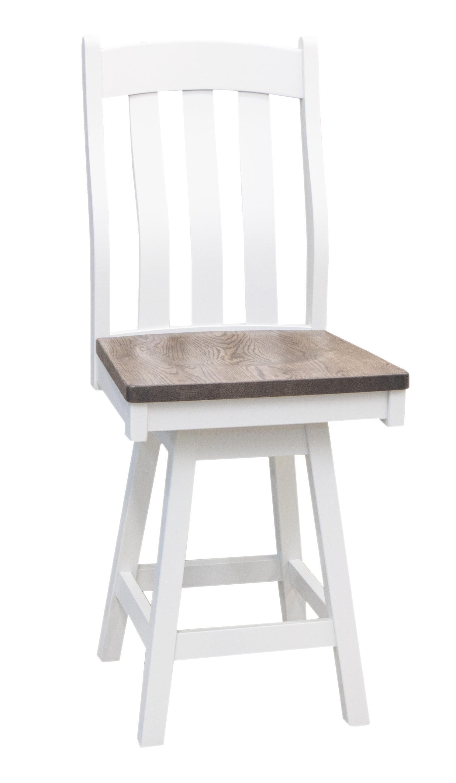 Fostoria White & Wood 24" Swivel Bar Stool | M-DW&RWO-GRB