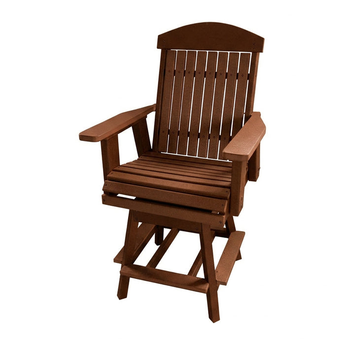 Gateway Poly Amish Outdoor Swivel Bar Stool - Brazilian Walnut