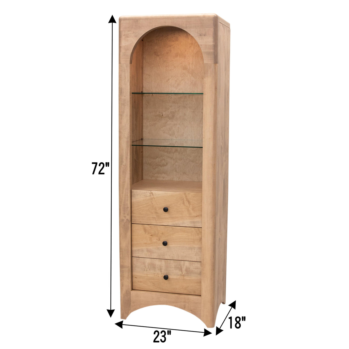 Gilmore Solid Maple Wood Bookcase | WB