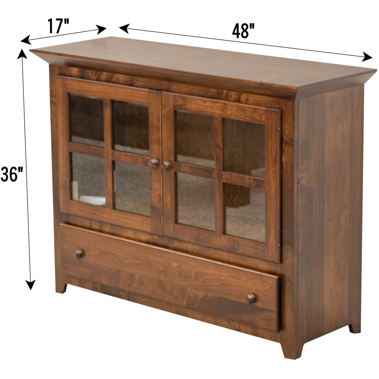 Half Mission Grid Maple Wood Cabinet | ASB
