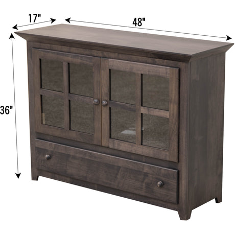 Half Mission Grid Maple Wood Cabinet | GS