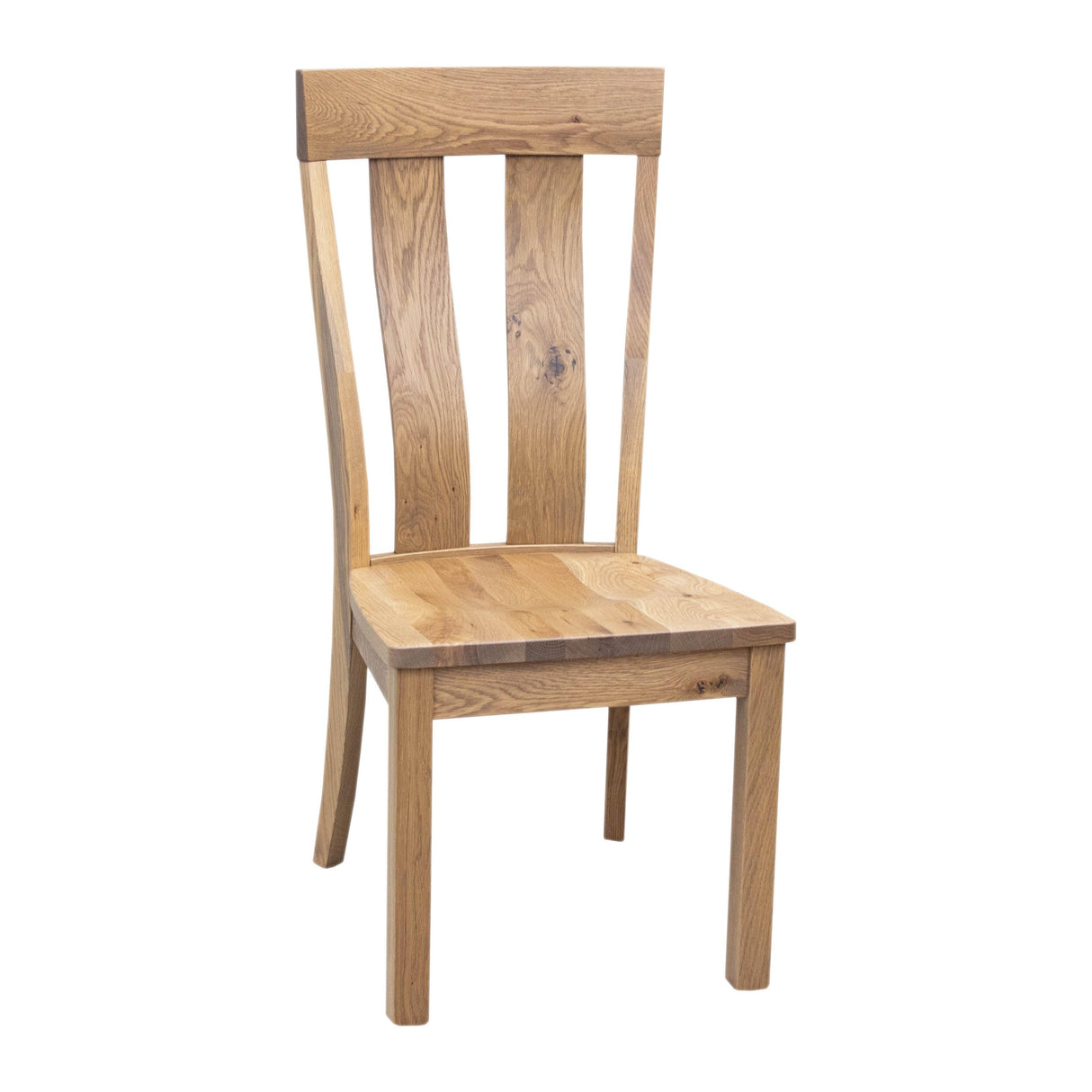 Hampton Rustic White Oak Wood Side Dining Chair | WB