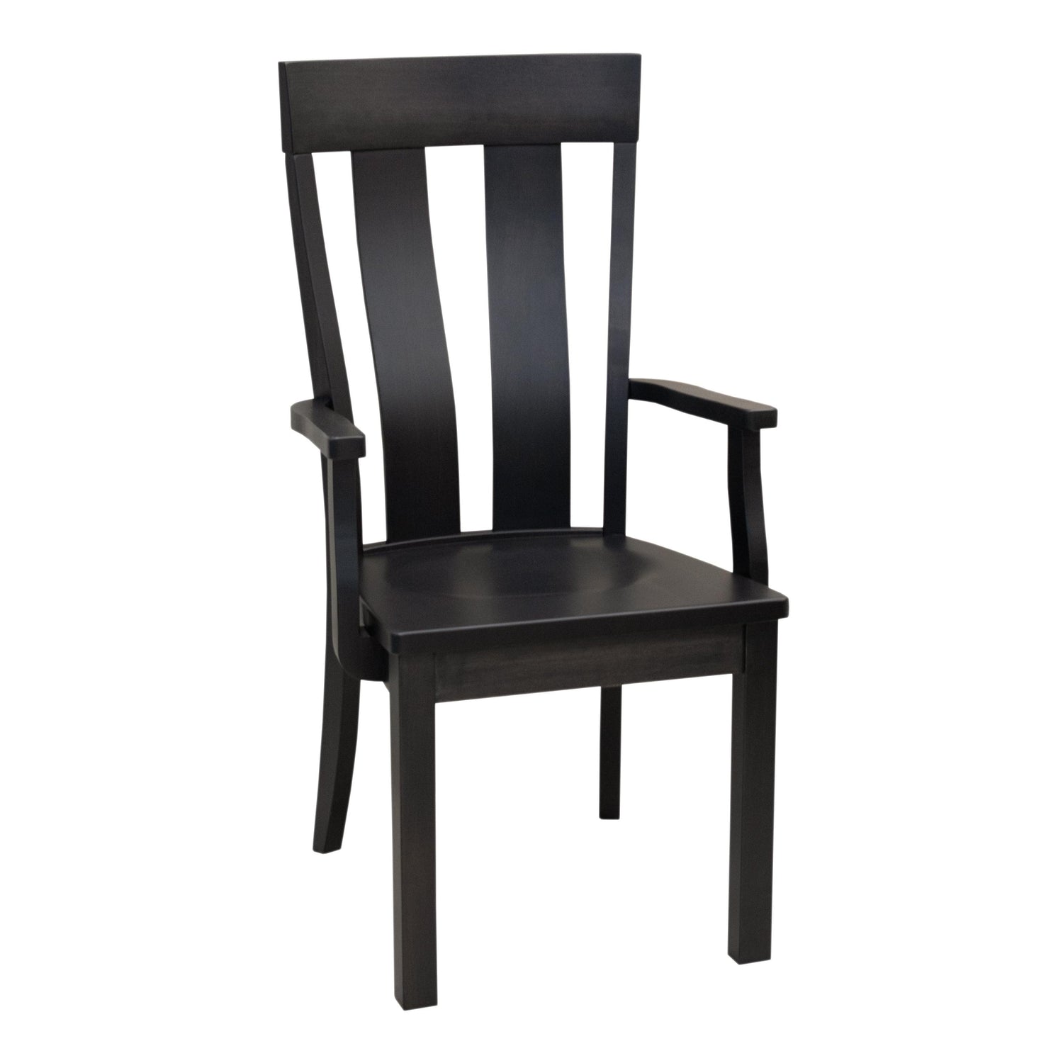 Hampton Black Maple Wood Arm Dining Chair | EB