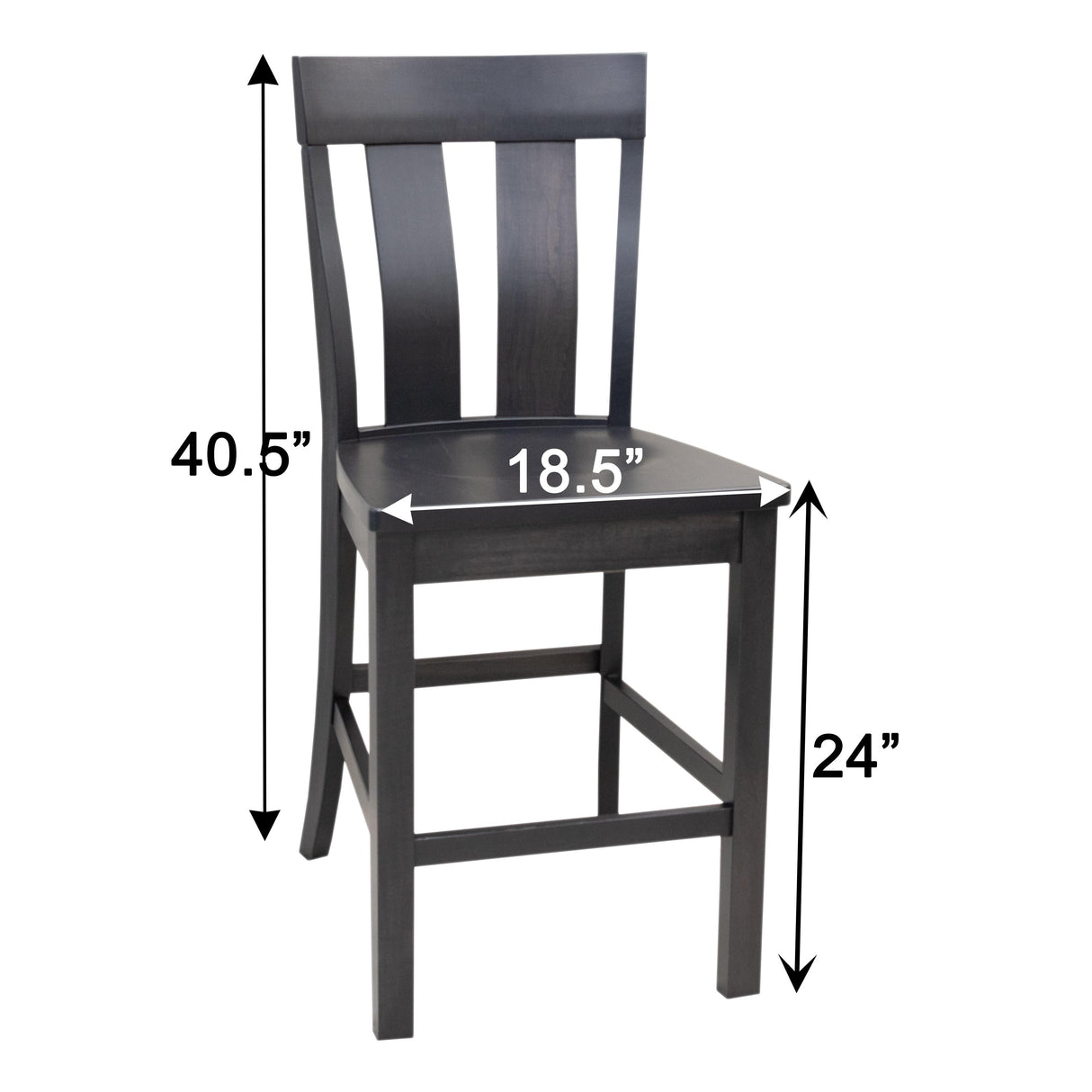 Hampton Maple Wood 24" Stationary Bar Stool | DK