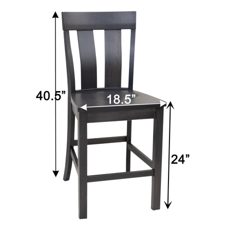 Hampton Maple Wood 24" Stationary Bar Stool | DK