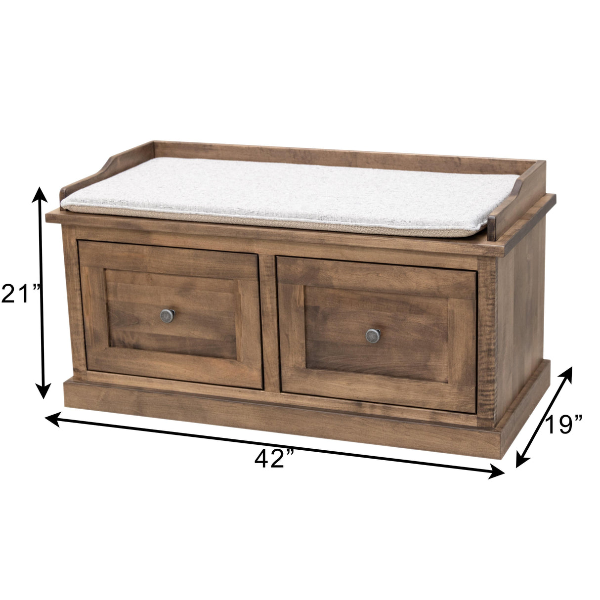 Hartford Maple Wood Mudroom Storage Bench | DS