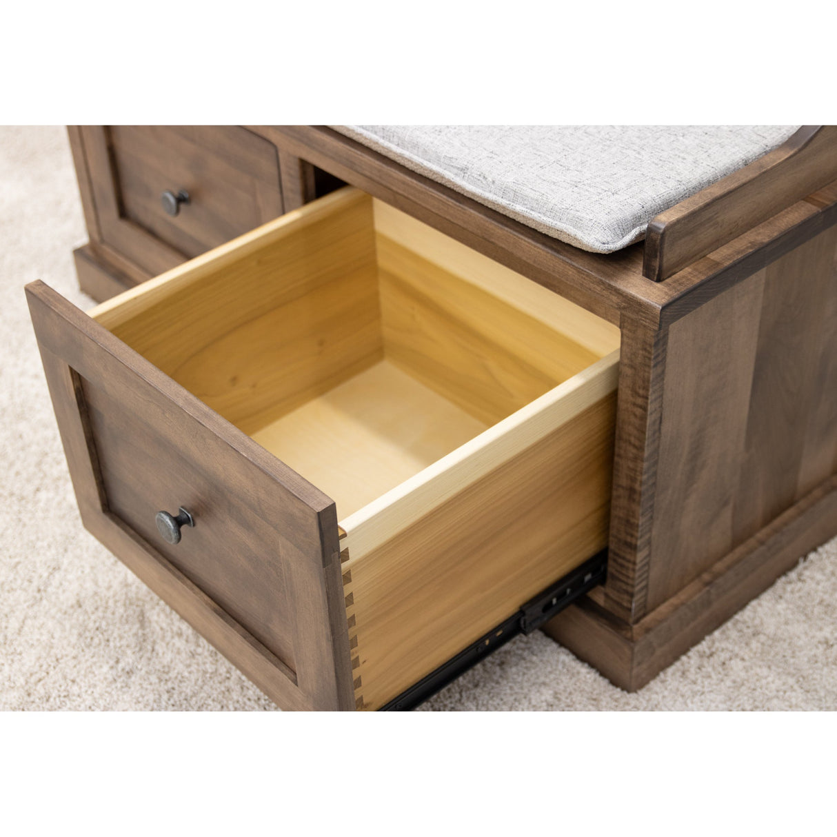 Hartford Maple Wood Mudroom Storage Bench | CO