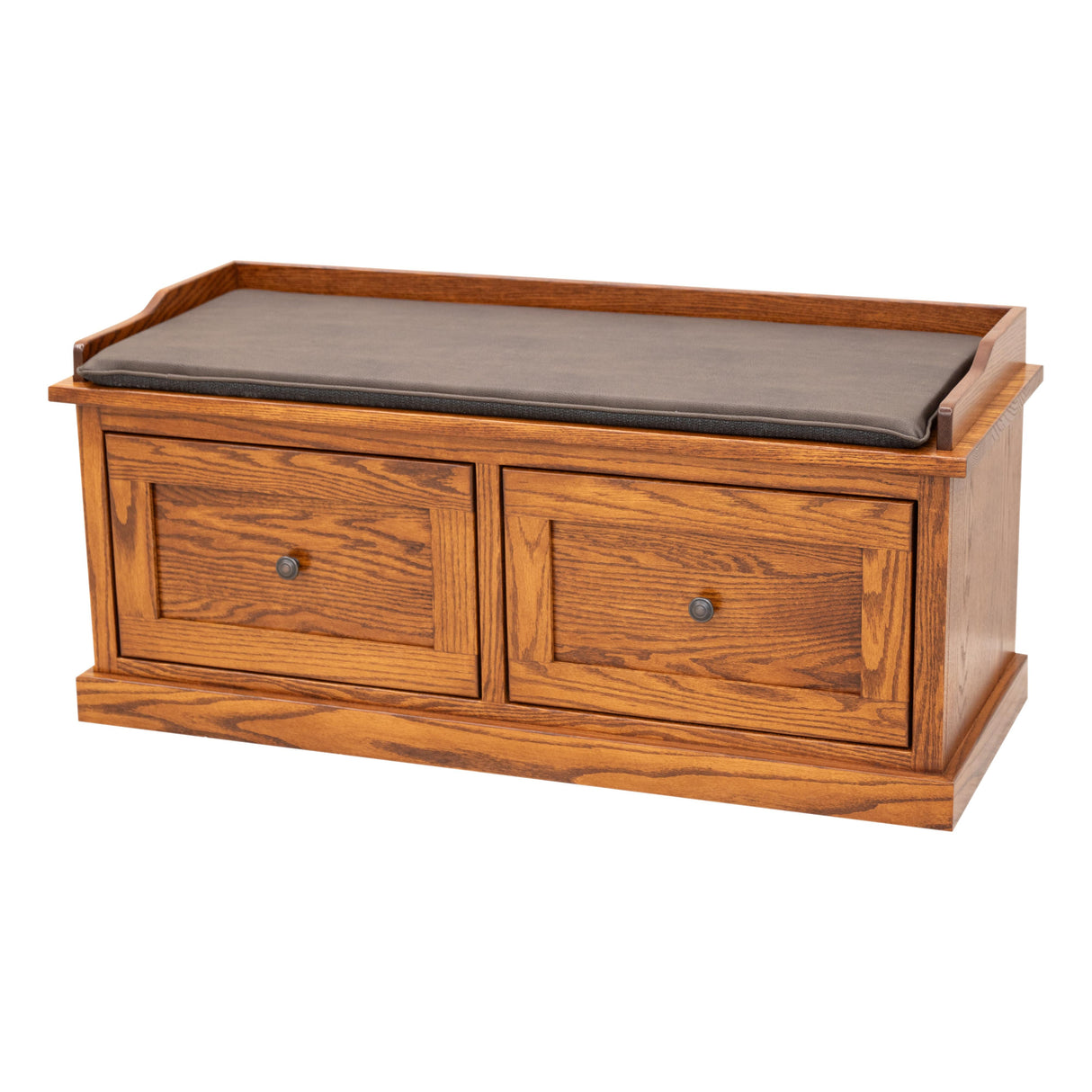 Hartford Oak Wood Mudroom Storage Bench | MC