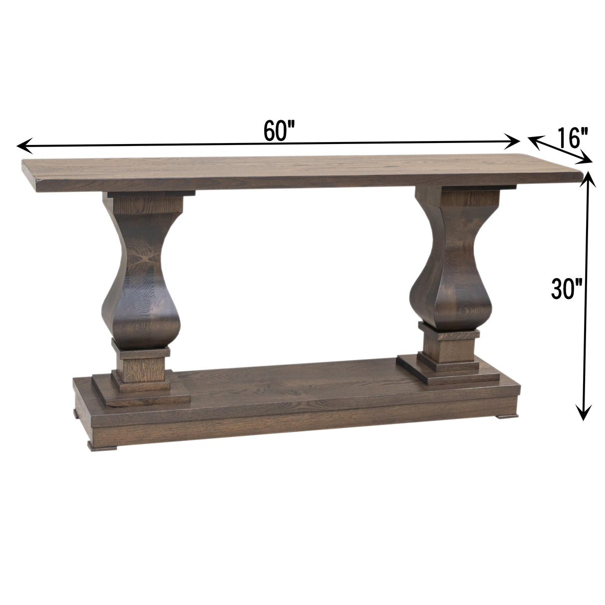 Hillside Maple Wood Pedestal Console Table | RC