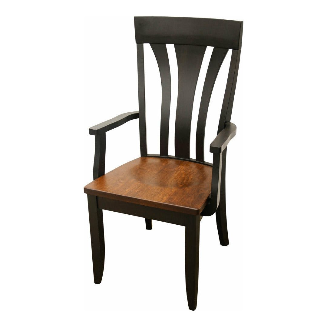 Hudson Black & Wood Arm Dining Chair | M-EB&C-GB
