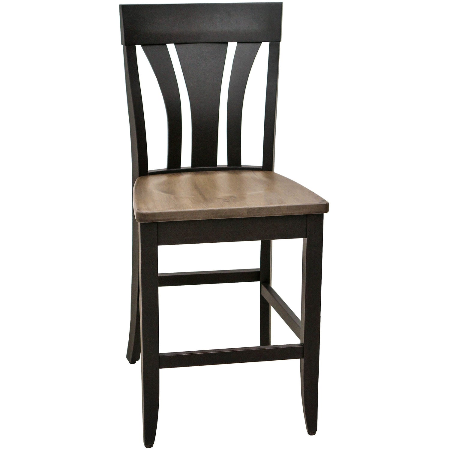 Hudson Black & Wood 24" Stationary Bar Stool | M-EB&DCD