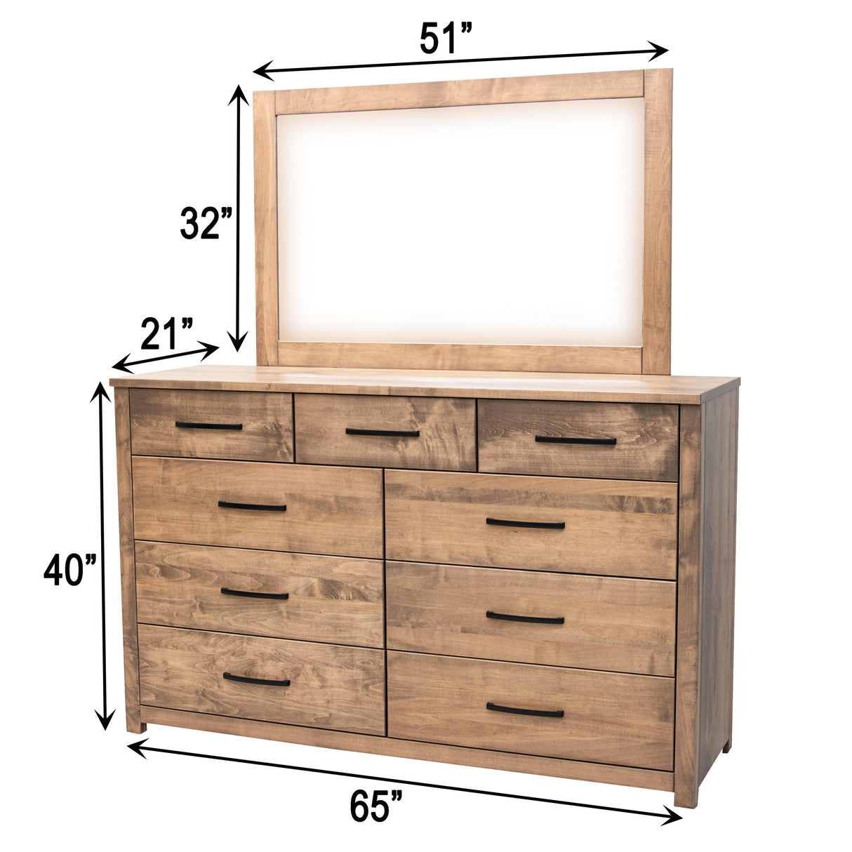 Hudson 9-Drawer Tall Dresser